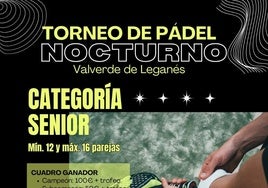 El 16 y 17 de agosto, torneo de pádel nocturno