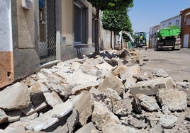 Obras en dicha vía