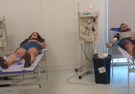 Durante las donaciones