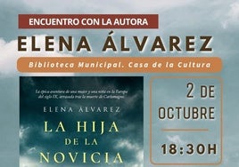 La escritora Elena Álvarez participará en un encuentro en la biblioteca