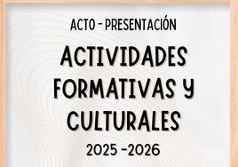 Este jueves es la gala de presentación de las actividades formativas y culturales