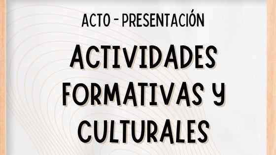 Este jueves es la gala de presentación de las actividades formativas y culturales