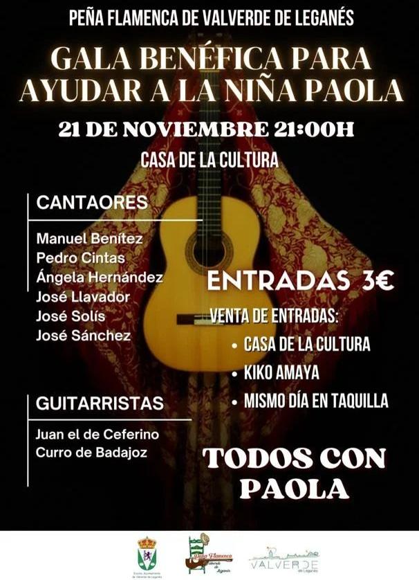 Esta noche es la gala flamenca en apoyo a Paola