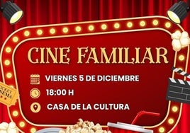 Esta tarde hay una sesión de cine familiar en la Casa de la Cultura