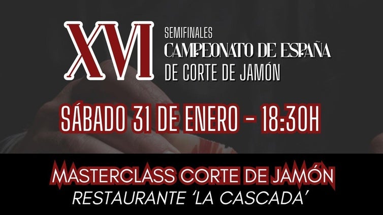 Desiderio Sebastián, Juan José Masa y Pedro José Pérez, impartirán la masterclass de corte de jamón