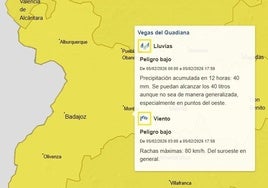 Alerta amarilla por viento y lluvias