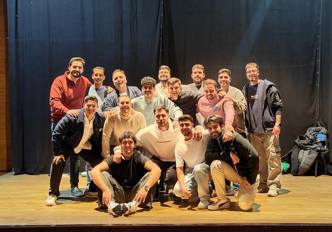 Durante la presentación a sus familiares y amigos