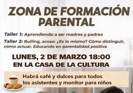 La jornada formativa organizada por las Ampas será el lunes 2 de marzo