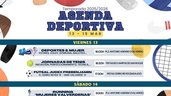Agenda deportiva del fin de semana
