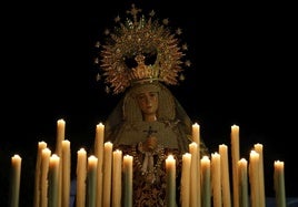 Virgen de la Soledad en la Procesión del Silencio