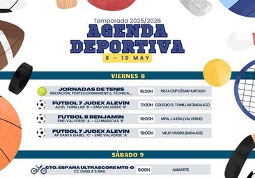 Agenda deportiva del fin de semana