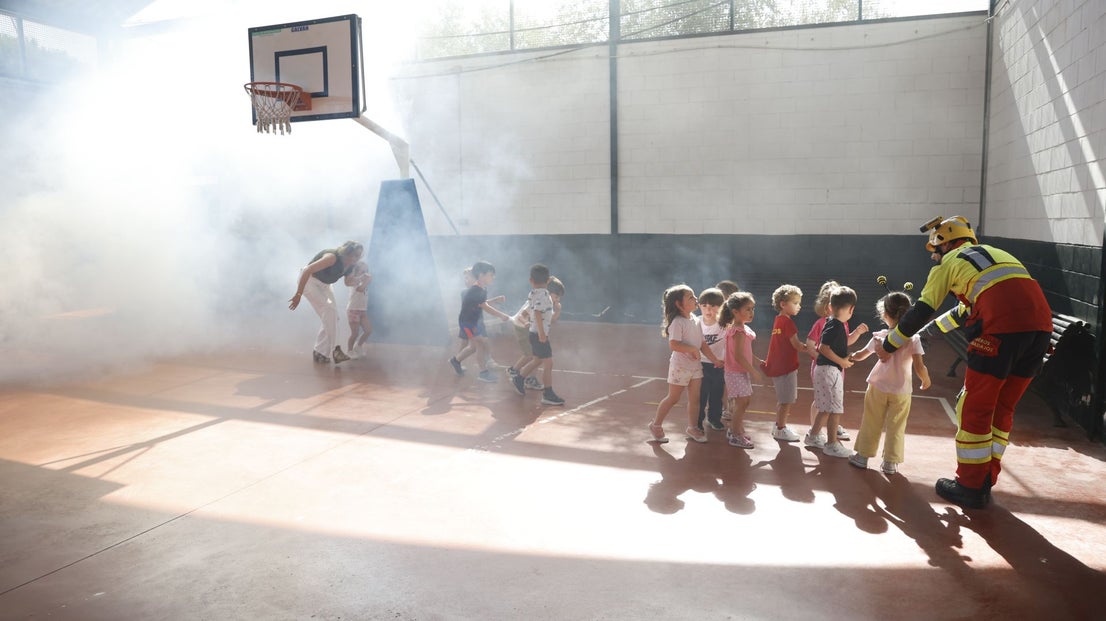 Simulacro de incendio en el César Hurtado