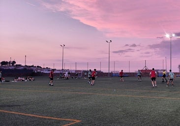 Durante un partido de la jornada