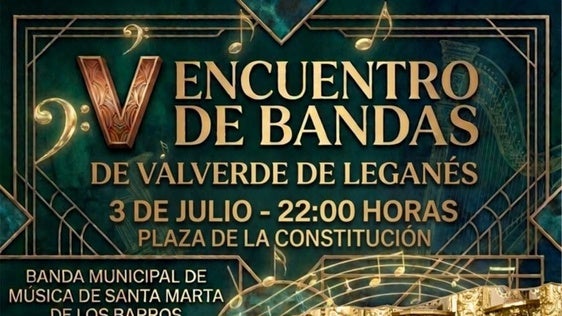 El V Encuentro de Bandas será el próximo viernes 3 de julio
