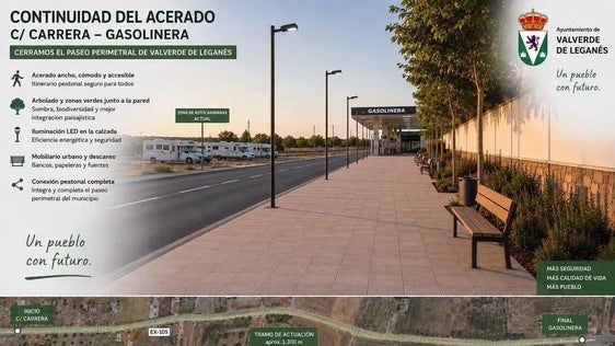 Aprobada la ampliación del paseo entre la calle Carrera y la estación de Servicio Iberdoex de Las Mathiñas