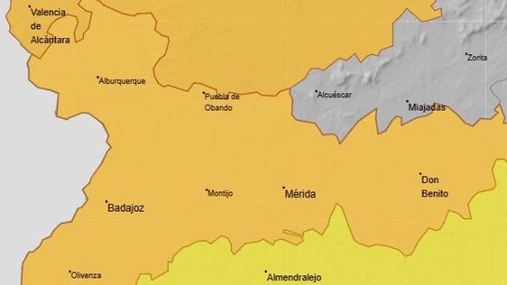 Alerta naranja por lluvias y tormentas en Valverde