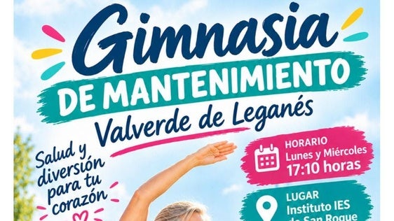 El lunes dan comienzo las clases de gimnasia de mantenimiento