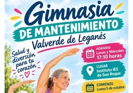 El lunes dan comienzo las clases de gimnasia de mantenimiento