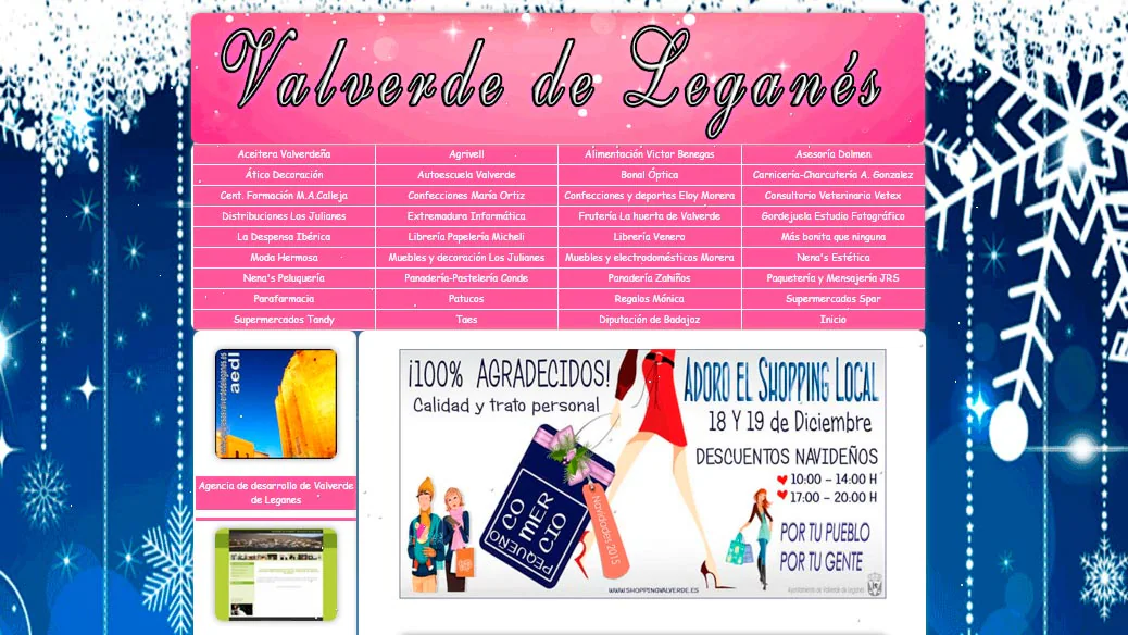 Página web www.shoppingvalverde.es