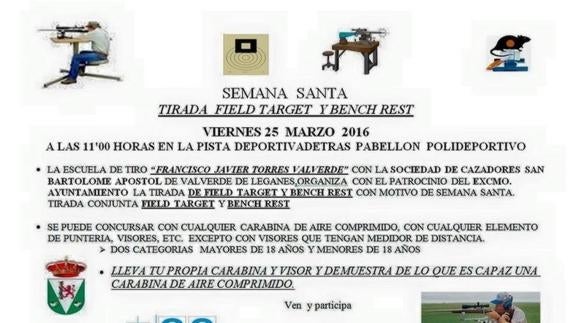 Este viernes, tras el pabellón polideportivo, tirada Field Target y Bench Rest