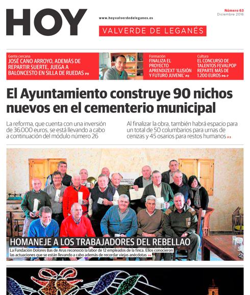 Hoy sale a la calle la edición número 63 de HOY Valverde de Leganés