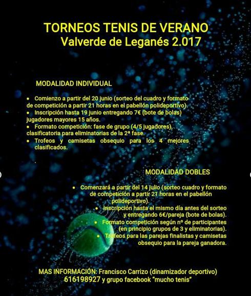 En breve darán comienzo los torneos de tenis del verano