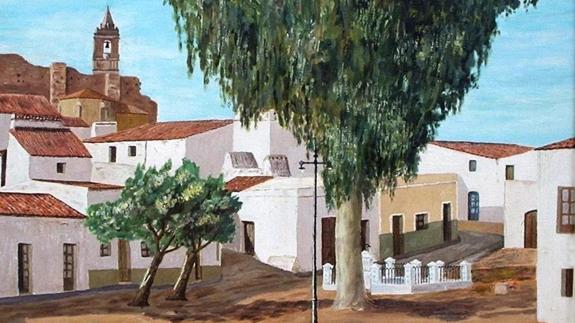 La Fuente y un gran eucalipto adornaban la plaza en los años 50