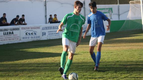 Rubén, autor de dos goles en el partido