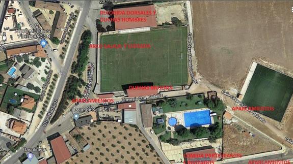 Mapa de la zona de salida
