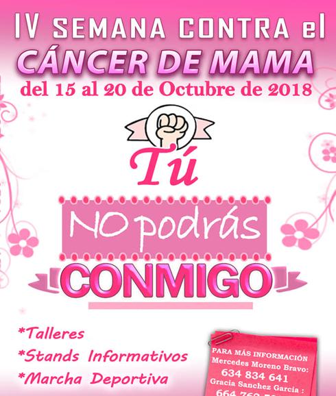 Publicada la programación para la IV Semana Contra el Cáncer de Mama