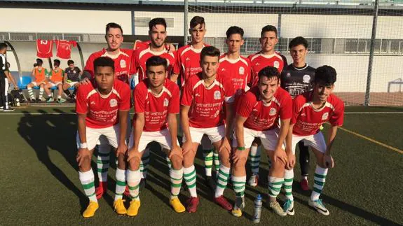 Equipo titular de los juveniles contra el Santa Isabel