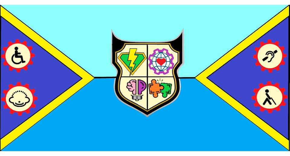 Bandera IInclusión alumnos 2ºB del IES Meléndez Valdés 