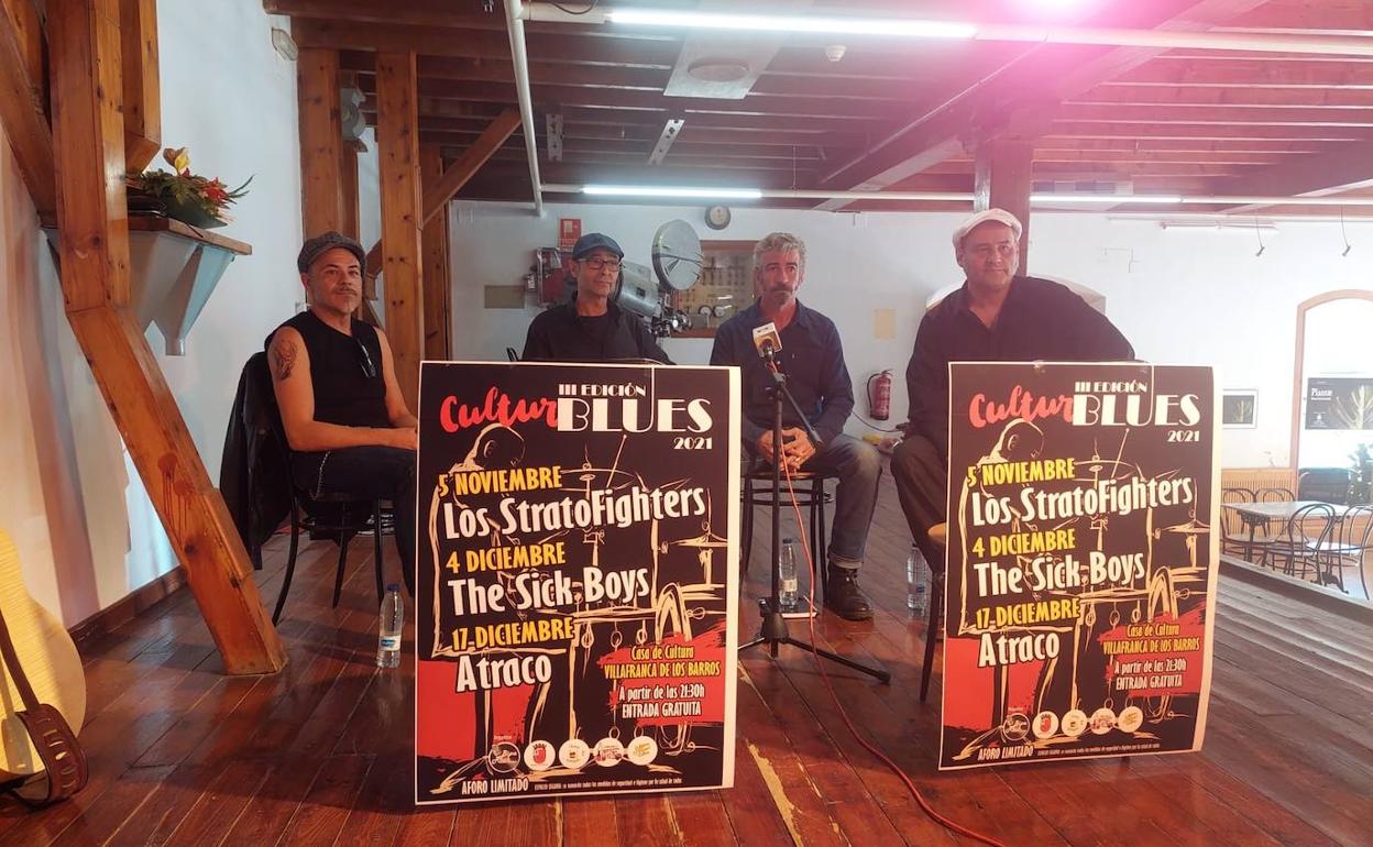 Fernando Clemente, Carlos Gamir, Isaac González y Nacho Solinís, en la presentación del concierto 