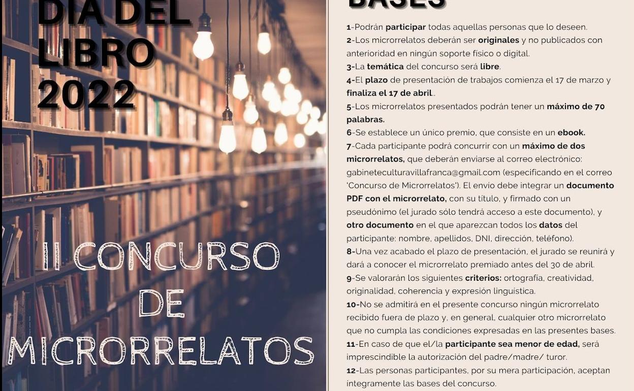 Concurso de microrrelatos con motivo del Día del Libro