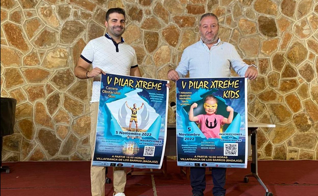 El vicepresidente de la asociación de Vecinos 'El Pilar', Manuel López, y Javier Diestre, del Gimnasio Vital Fit Sport Club