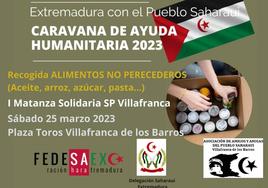 Campaña de recogida de alimentos a beneficio de la población refugiada saharaui