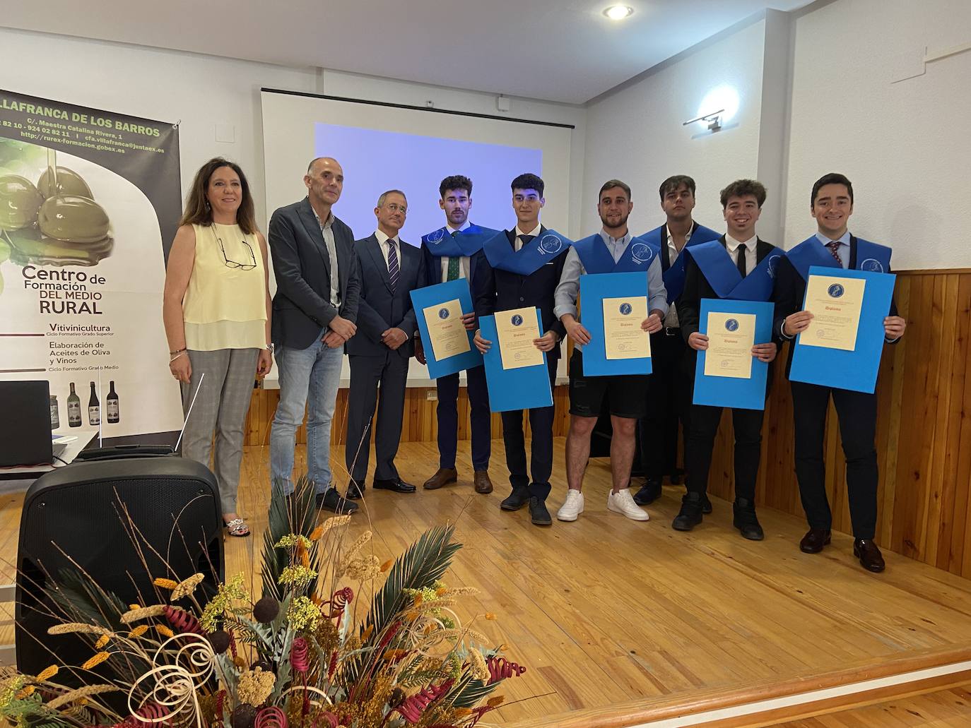 Alumnos del Ciclo de Grado Superior de «Vitivinicultura»