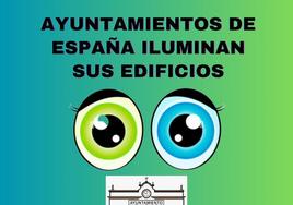 La fachada del Ayuntamiento de Villafranca se teñirá de azul y verde por el Día Mundial de la Retina