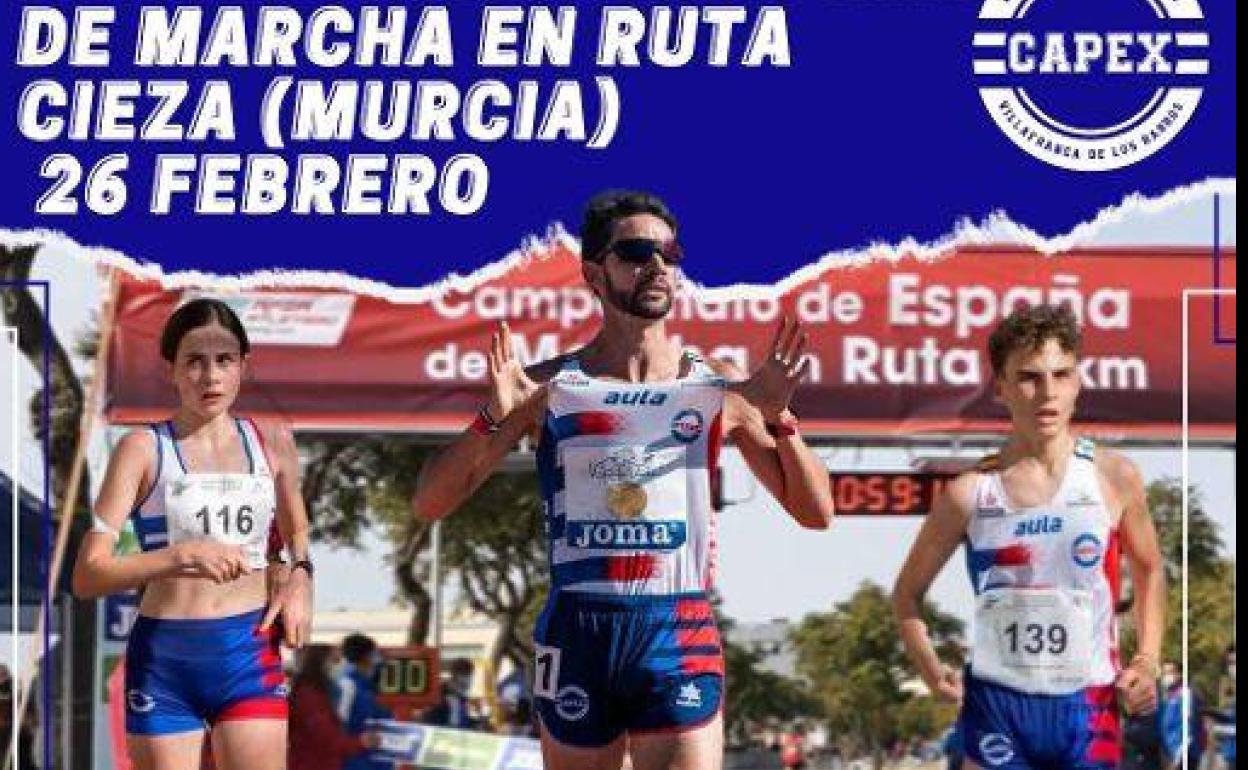 Tres atletas y un técnico del Capex viajan a Cieza al Campeonato de España de marcha en ruta
