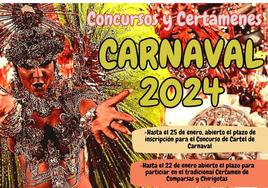 Abierto el plazo de inscripción para participar en el Certamen de carnaval 2024