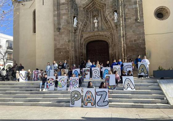 Villafranca por la Paz en la Plaza del Corazón de María.