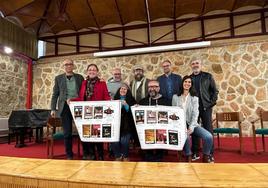 Actores, directores y organizadores del programa teatral para estos meses en Villafranca.