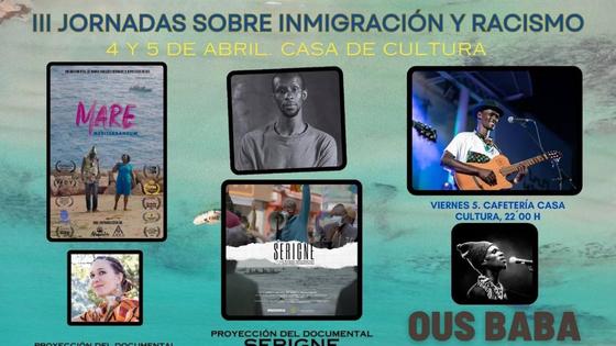 'Mare mediterraneum', 'Serigne' y Ous Baba, en las III Jornadas de Inmigración y Racismo en Villafranca