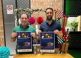 El presidente de la asociación de Comerciantes, Javier Sánchez junto al concejal de Comercio, Juan Antonio Morales, presentan la Shopping Night 2024.