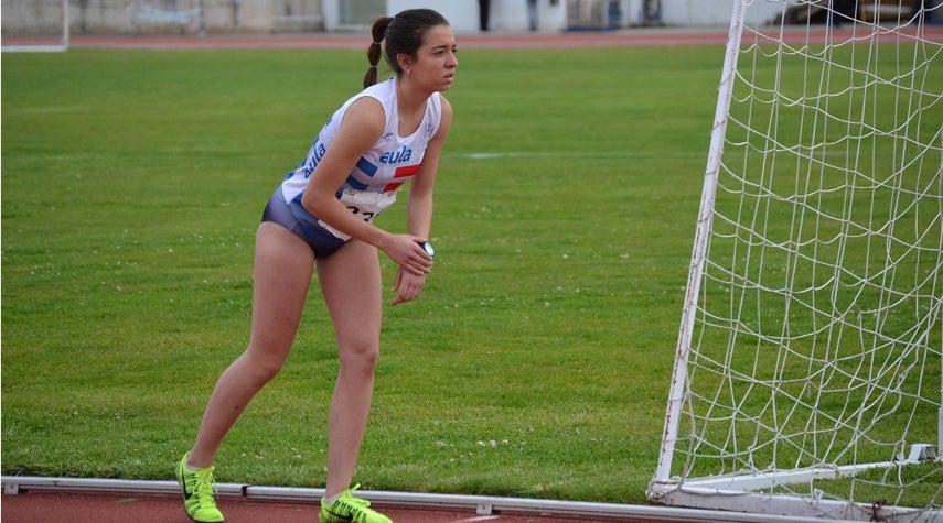 Paloma Gallardo durante un entrenamiento.