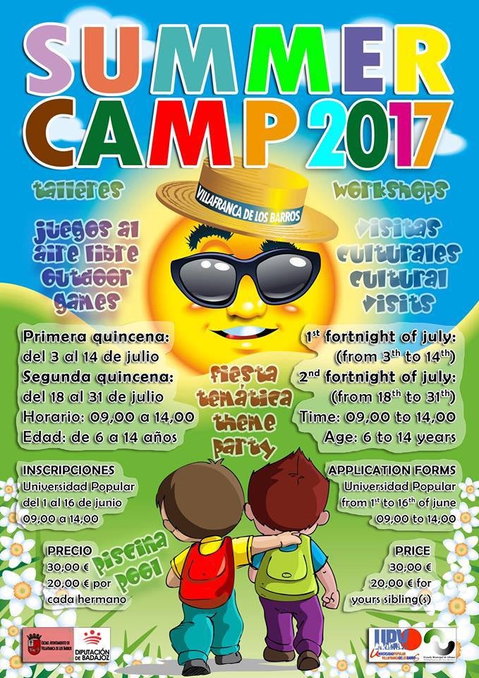 Cartel anunciador de los dos turnos de actividades. 