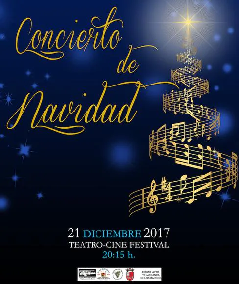 Cartel del Concierto de Navidad de esta noche. 