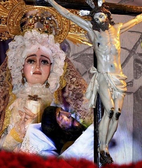 Imágenes del Cristo de la Fe y Ntra. Sra. de la Amargura. 