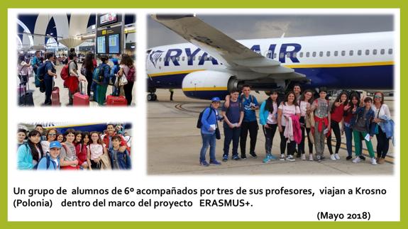 Un grupo de alumnos de 6º acompañados por tres de sus profesores, viajan a Krosno (Polonia) en el marco del proyecto Erasmus+. 