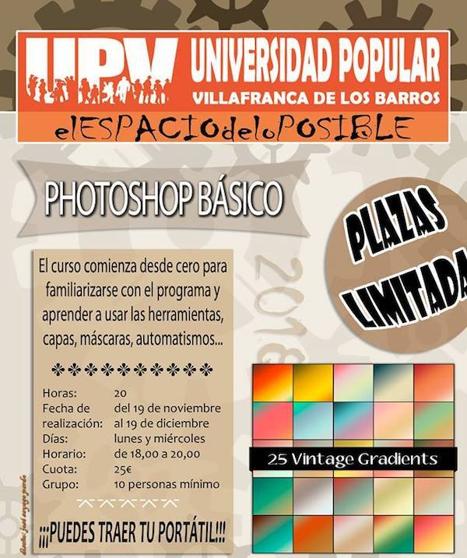 La UPV oferta un curso de photoshop básico de un mes de duración para grupos de 10 personas mínimo